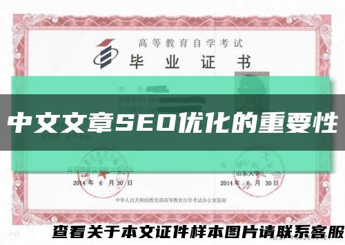 中文文章SEO優化的重要性縮略圖