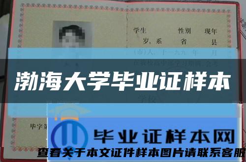 渤海大學畢業證樣本縮略圖