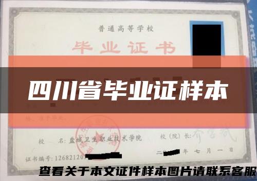 四川省畢業證樣本縮略圖