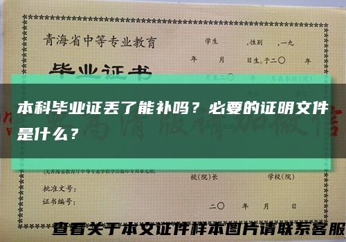 本科畢業證丟了能補嗎？必要的證明文件是什么？縮略圖