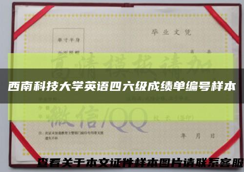 西南科技大學英語四六級成績單編號樣本縮略圖