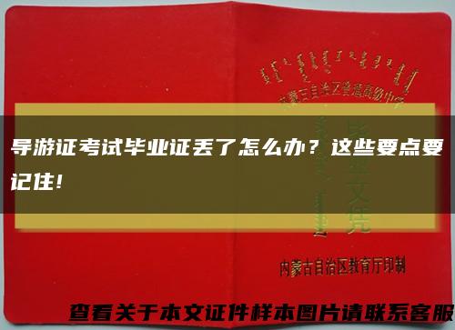 導游證考試畢業證丟了怎么辦？這些要點要記住!縮略圖