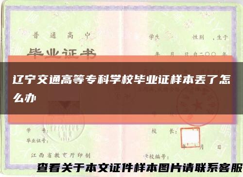 遼寧交通高等?？茖W校畢業證樣本丟了怎么辦縮略圖