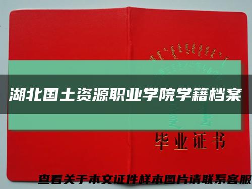 湖北國土資源職業學院學籍檔案縮略圖