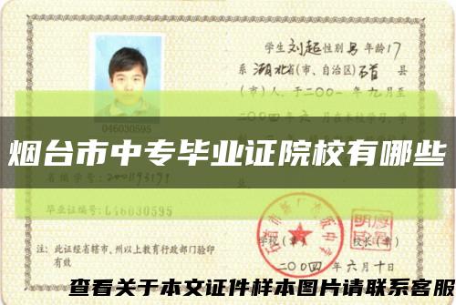 煙臺市中專畢業證院校有哪些縮略圖