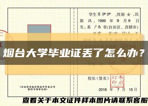 煙臺大學畢業證丟了怎么辦？縮略圖