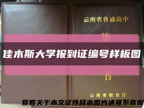 佳木斯大學報到證編號樣板圖縮略圖