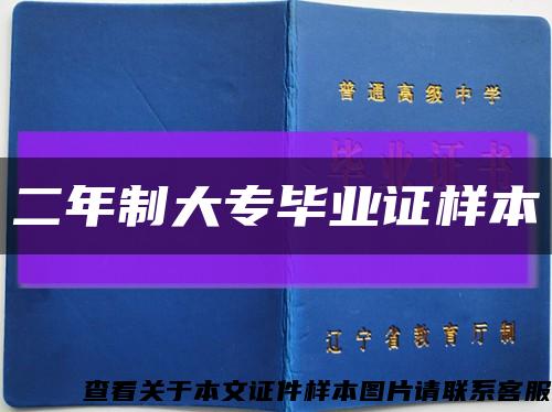 二年制大專畢業證樣本縮略圖