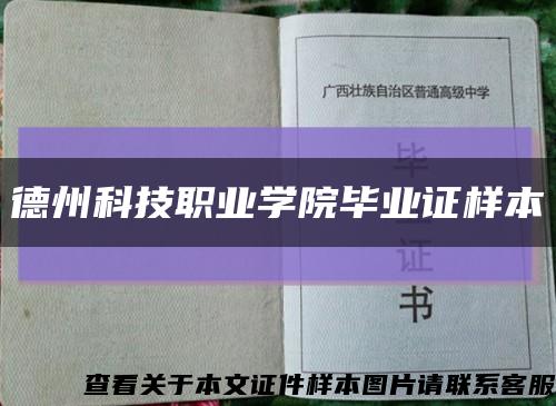 德州科技職業學院畢業證樣本縮略圖