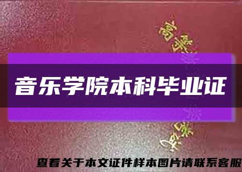 音樂學院本科畢業證縮略圖