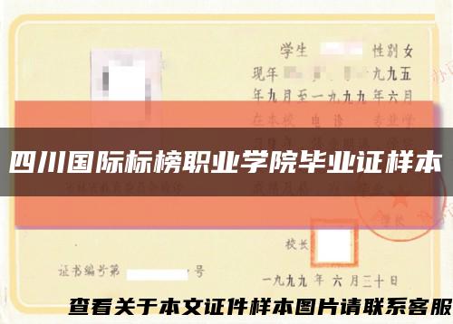 四川國際標榜職業學院畢業證樣本縮略圖