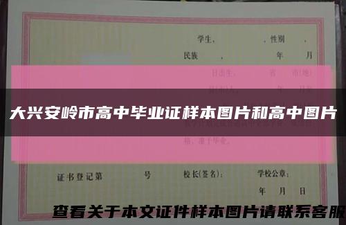 大興安嶺市高中畢業證樣本圖片和高中圖片縮略圖