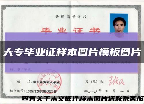 大專畢業證樣本圖片模板圖片縮略圖