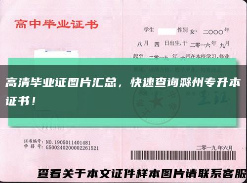 高清畢業證圖片匯總，快速查詢滁州專升本證書！縮略圖