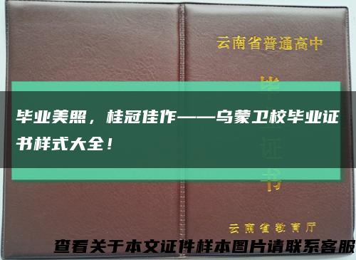 畢業美照，桂冠佳作——烏蒙衛校畢業證書樣式大全！縮略圖