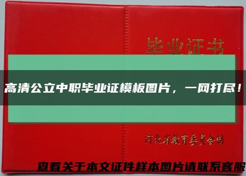 高清公立中職畢業證模板圖片，一網打盡！縮略圖