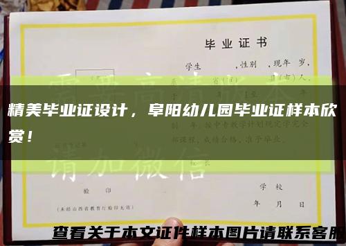 精美畢業證設計，阜陽幼兒園畢業證樣本欣賞！縮略圖