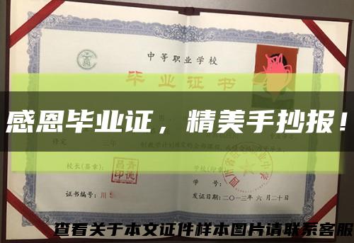 感恩畢業證，精美手抄報！縮略圖