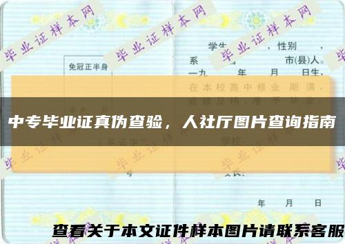 中專畢業證真偽查驗，人社廳圖片查詢指南縮略圖