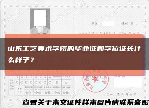 山東工藝美術學院的畢業證和學位證長什么樣子？縮略圖