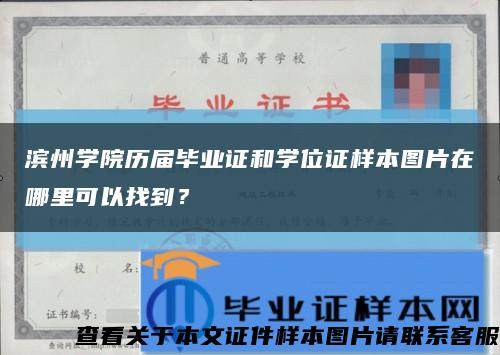 濱州學院歷屆畢業證和學位證樣本圖片在哪里可以找到？縮略圖