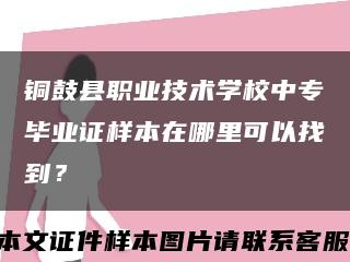 銅鼓縣職業技術學校中專畢業證樣本在哪里可以找到？縮略圖