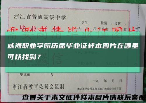 威海職業學院歷屆畢業證樣本圖片在哪里可以找到？縮略圖