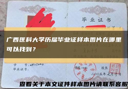 廣西醫科大學歷屆畢業證樣本圖片在哪里可以找到？縮略圖