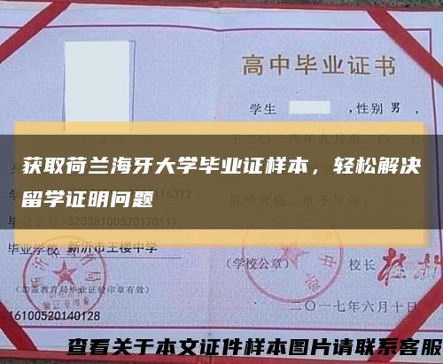 獲取荷蘭海牙大學畢業證樣本，輕松解決留學證明問題縮略圖