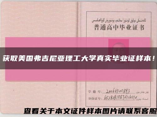 獲取美國弗吉尼亞理工大學真實畢業證樣本！縮略圖