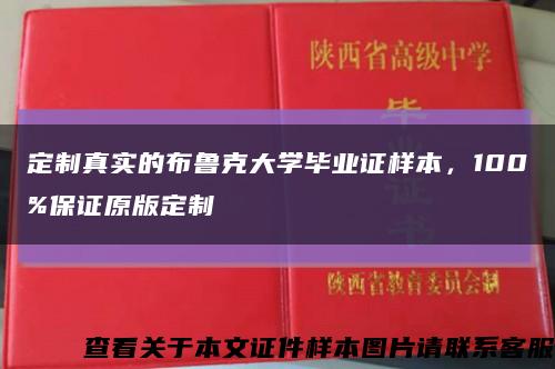 定制真實的布魯克大學畢業證樣本，100%保證原版定制縮略圖