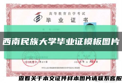 西南民族大學畢業證模板圖片縮略圖