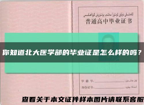 你知道北大醫學部的畢業證是怎么樣的嗎？縮略圖