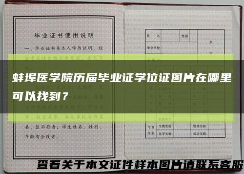 蚌埠醫學院歷屆畢業證學位證圖片在哪里可以找到？縮略圖