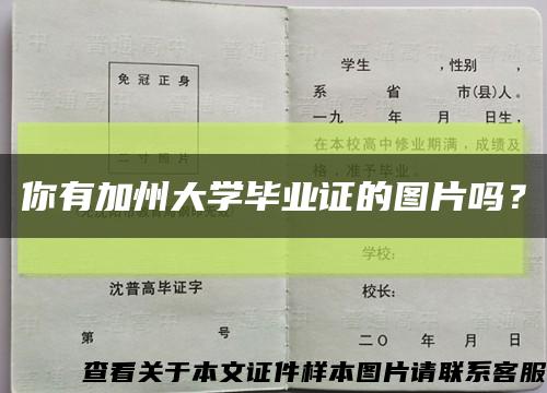 你有加州大學畢業證的圖片嗎？縮略圖