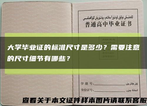 大學畢業證的標準尺寸是多少？需要注意的尺寸細節有哪些？縮略圖