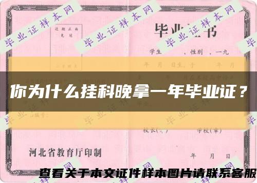 你為什么掛科晚拿一年畢業證？縮略圖