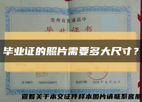 畢業證的照片需要多大尺寸？縮略圖
