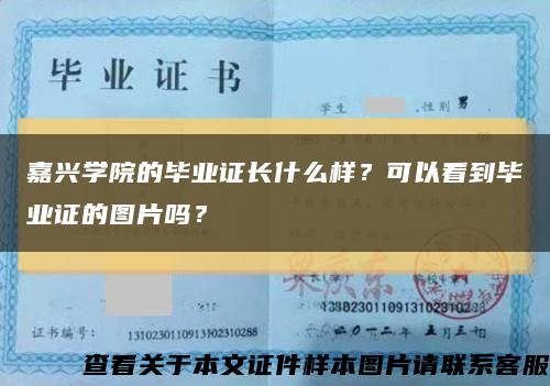 嘉興學院的畢業證長什么樣？可以看到畢業證的圖片嗎？縮略圖