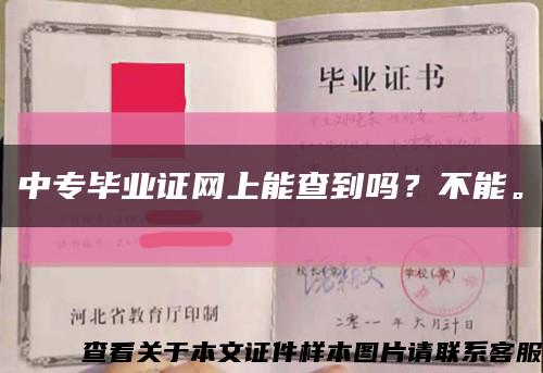 中專畢業證網上能查到嗎？不能?？s略圖
