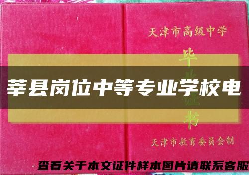 莘縣崗位中等專業學校電話縮略圖