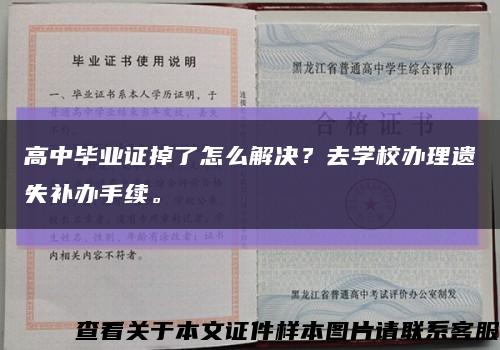 高中畢業證掉了怎么解決？去學校辦理遺失補辦手續?？s略圖