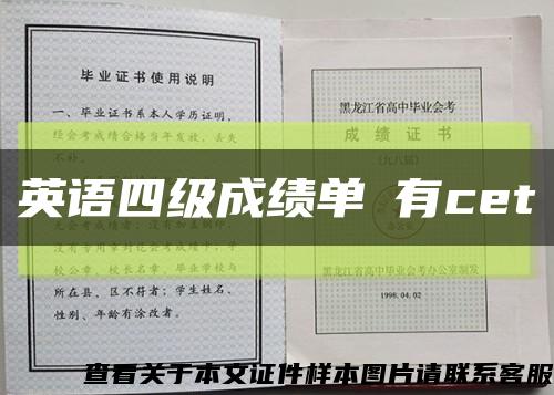 英語四級成績單沒有cet縮略圖