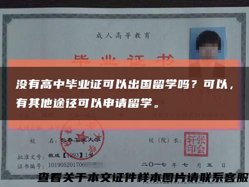 沒有高中畢業證可以出國留學嗎？可以，有其他途徑可以申請留學?？s略圖