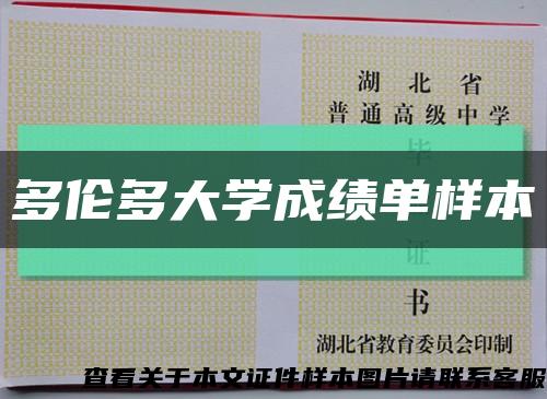 多倫多大學成績單樣本縮略圖