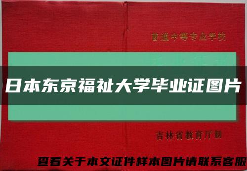 日本東京福祉大學畢業證圖片縮略圖