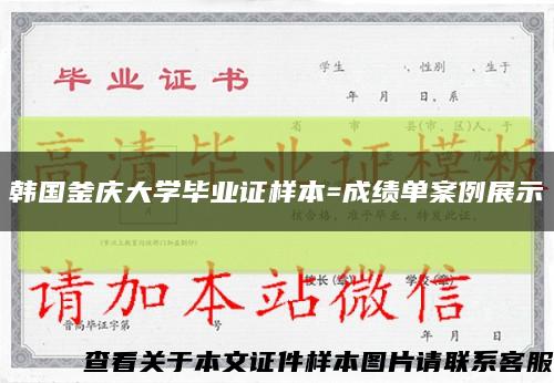韓國釜慶大學畢業證樣本=成績單案例展示縮略圖