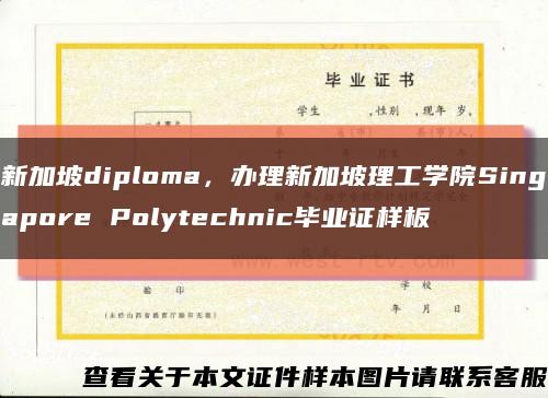 新加坡diploma，辦理新加坡理工學院Singapore Polytechnic畢業證樣板縮略圖
