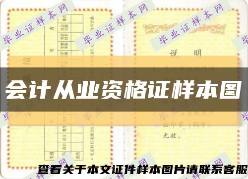 會計從業資格證樣本圖縮略圖