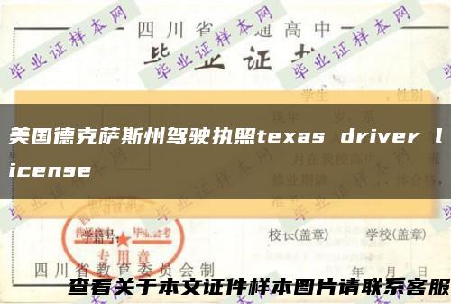 美國德克薩斯州駕駛執照texas driver license縮略圖